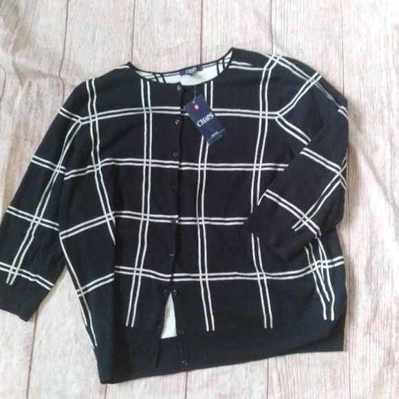 Chaps black pullover size 2X NWT - Picture 4 of 4